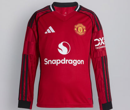 Manchester United 25/26 Long Sleeve Home Jersey