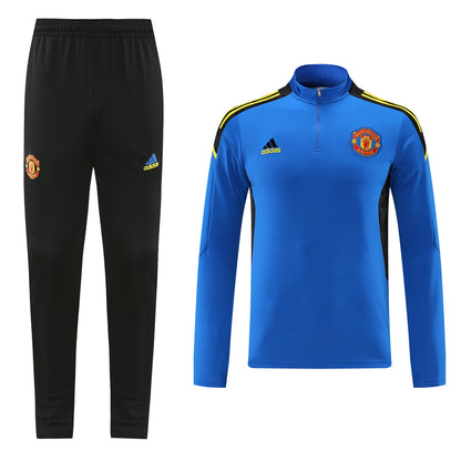 Manchester United 21/22 Half-Zip Tracksuit - Blue