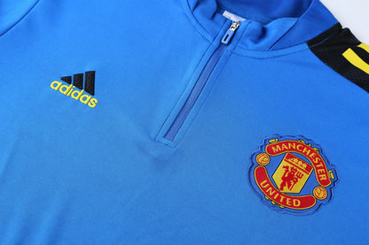Manchester United 21/22 Half-Zip Tracksuit - Blue